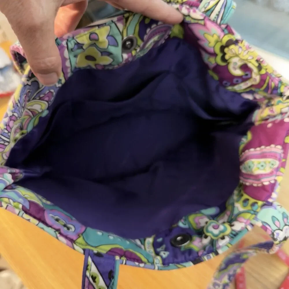 Vera Bradley Heather Purple Paisley Quilted Fabric Tote